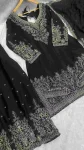 2NEW ARRIVAL CHINON SILK EMBROIDERY SEQUENCE CODING ZARI WORK TOP PALAZZO WITH DUPATTA FESTIVE WEAR WHOLESALE PRICE ETHNIC GARMENT (7)