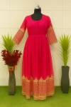 2NEW ARRIVAL GEORGETTE MULTI SEQUENCE WORK GOWN WITH DUPATTA FESTIVE WEAR WHOLESALE PRICE ETHNIC GARMENT (18)