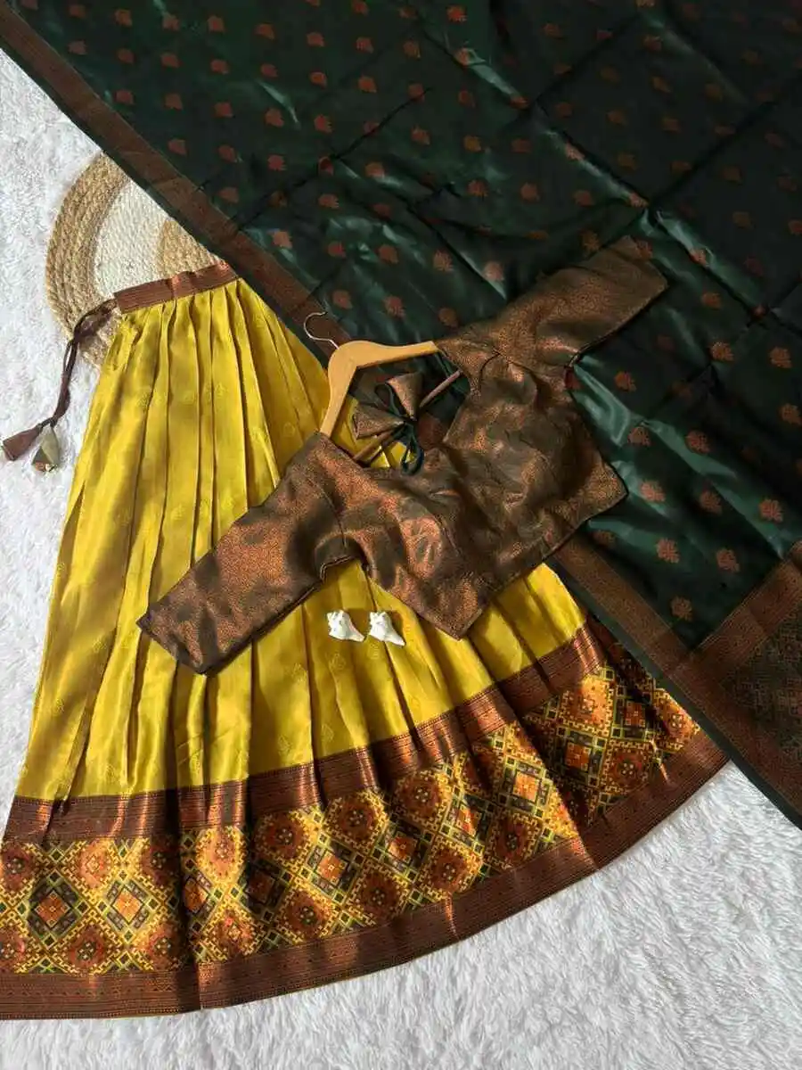 2NEW ARRIVAL KANJIVARAM SILK ZARI WEAVING WORK STITCHED LEHENGA UNSTITCHED CHOLI WITH DUPATTA FESTIVE WEAR WHOLESALE PRICE ETHNIC GARMENT (13)