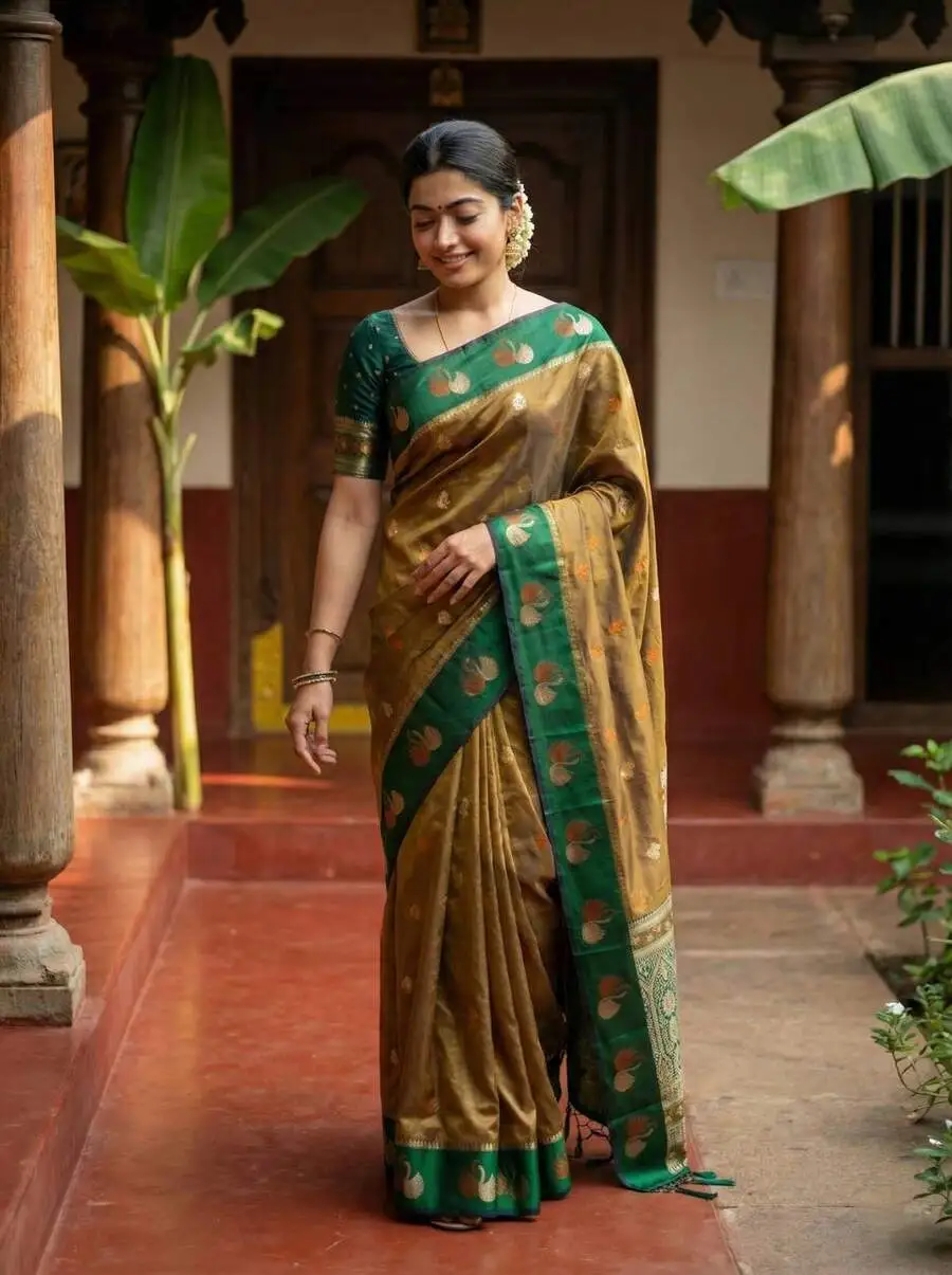 2RICH LOOK SOFT SILK ZARI WORK COPPER & SILVER FANCY BUTTI WITH SATIN BORDER WORK SAREE WITH UNSTITCHED BLOUSE FESTIVE WEAR WHOLESALE PRICE ETHNIC GARMENT (33).jpg.webp