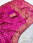 2TRENDING LICHI SILK RICH PALLU & JACQUARD WORK SAREE WITH UNSTITCHED BLOUSE DAILY WEAR WHOLESALE PRICE ETHNIC GARMENT (4)