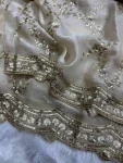 2TRENDING SPACE SILK SEQUENCE EMBROIDERY WORK SAREE WITH UNSTITCHED BLOUSE WEDDING WEAR WHOLESALE PRICE ETHNIC GARMENT (15)