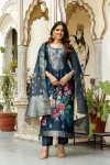 31NEW ARRIVAL CHANDERI COTTON JACQUARD WORK TOP BOTTOM WITH DUPATTA FESTIVE WEAR WHOLESALE PRICE ETHNIC GARMENT (3)