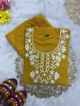33FANCY KHADI COTTON EMBROIDERY WORK TOP BOTTOM SET DAILY WEAR WHOLESALE PRICE ETHNIC GARMENT (15)