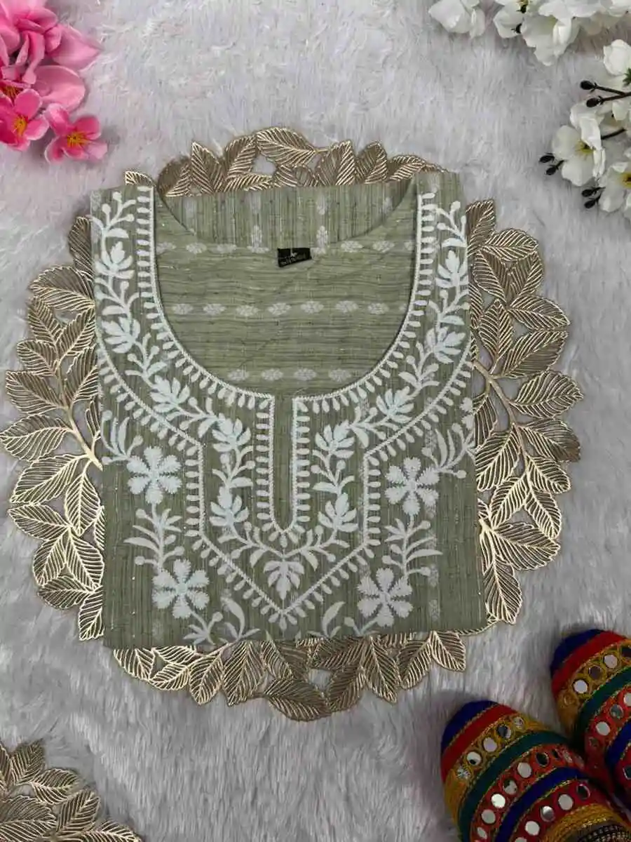 35RICH LOOK KHADI COTTON BUTTI WITH BEAUTIFUL EMBROIDERY WORK KURTI FESTIVE WEAR WHOLESALE PRICE ETHNIC GARMENT (10)