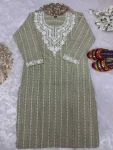 35RICH LOOK KHADI COTTON BUTTI WITH BEAUTIFUL EMBROIDERY WORK KURTI FESTIVE WEAR WHOLESALE PRICE ETHNIC GARMENT (12)