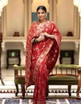 3ATTRACTIVE LICHI SILK JACQUARD WORK SAREE WITH UNSTITCHED BLOUSE FESTIVE WEAR WHOLESALE PRICE ETHNIC GARMENT (8)