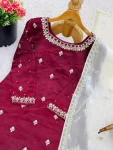 3DESIGNER GMY SILK EMBROIDERY SEQUENCE WORK TOP PALAZZO WITH DUPATTA FESTIVE WEAR WHOLESALE PRICE ETHNIC GARMENT (16)