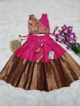 3DESIGNER KANJIVARAM SILK ZARI WEAVING WORK KID’S LEHENGA CHOLI FESTIVE WEAR WHOLESALE PRICE ETHNIC GARMENT (12)