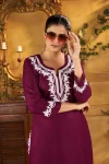 3DESIGNER RAYON EMBROIDERY WORK TOP PENT SET CASAUL WEAR WHOLESALE PRICE ETHNIC GARMENT (7)