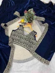 3DESIGNER VELVET PLAIN WITH EMBROIDERY SEQUENCE WITH JARI DORI EMBROIDERY WORK BORDER SAREE WITH STITCHED BLOUSE PARTY WEAR WHOLESALE PRICE ETHNIC GARMENT (33).jpg.webp
