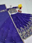 3DESIGNER VICHITRA SILK EMBROIDERY CODING SEQUENCE & THREAD WORK LEHENGA CHOLI WITH DUPATTA WEDDING WEAR WHOLESALE PRICE ETHNIC GARMENT (48)
