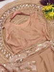 3FANCY CHINON SILK PLAIN READY TO WEAR SAREE AND BLOUSE WITH MULTI-THREAD EMBROIDERY SEQUENCE WORK KOTI PARTY WEAR WHOLESALE PRICE ETHNIC GARMENT (5)
