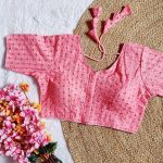 FANCY GEORGETTE SEQUENCE WORK STITCHED BLOUSE BABY PINK