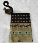 3FANCY PAITHANI SILK ZARI WEAVING WORK SAREE WITH UNSTITCHED BLOUSE FESTIVE WEAR WHOLESALE PRICE ETHNIC GARMENT (35)