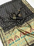 3FANCY PAITHANI SILK ZARI WEAVING WORK SAREE WITH UNSTITCHED BLOUSE FESTIVE WEAR WHOLESALE PRICE ETHNIC GARMENT (35)