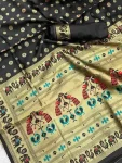 3FANCY PAITHANI SILK ZARI WEAVING WORK SAREE WITH UNSTITCHED BLOUSE FESTIVE WEAR WHOLESALE PRICE ETHNIC GARMENT (35)