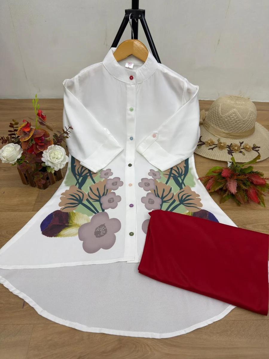 3FANCY POLY RAYO PRINT WORK TUNIC TOP WITH PALAZZO OFFICE WEAR WHOLESALE PRICE ETHNIC GARMENT (11)