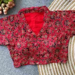 FANCY PURE COTTON AJRAKH PRINT WORK STITCHED BLOUSE RANI