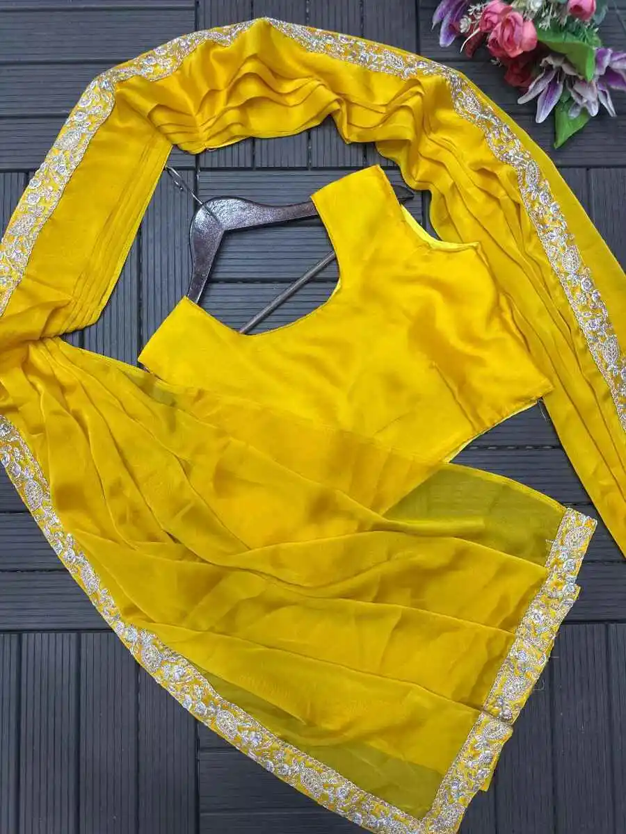 3FANCY RANGOLI SILK EMBROIDERY SEQUENCE CODING WORK READY TO WEAR SAREE BLOUSE WITH KOTI PARTY WEAR WHOLESALE PRICE ETHNIC GARMENT (24)