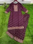 3FANCY RAYON FOLI WORK TOP PALAZZO SET DAILY WEAR WHOLESALE PRICE ETHNIC GARMENT (9)