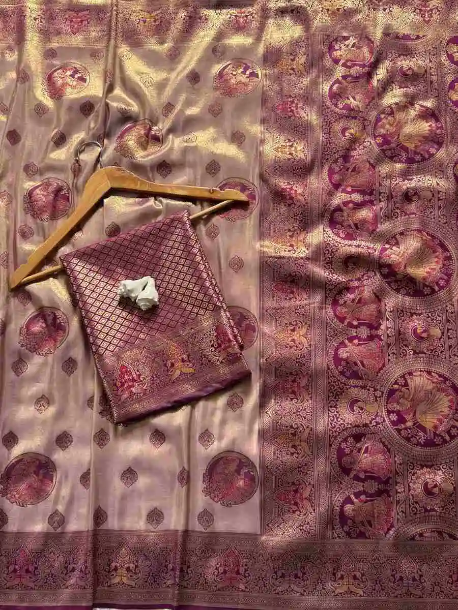 3MODERN SOFT SILK NYLON ZARI WAVING WITH MEENA KARI BORDER , 3D PALLU WORK SAREE WITH UNSTITCHED BLOUSE FESTIVE WEAR WHOLESALE PRICE ETHNIC GARMENT (17).jpg.webp