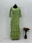 3NEW ARRIVAL GEORGETTE EMBROIDERY SEQUENCE WORK WITH RUFFLE WORK LEHENGA SAREE CHOLI WITH ATTACHED DUPATTA FESTIVE WEAR WHOLESALE PRICE ETHNIC GARMENT (16).webp