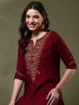 3RICH LOOK RAYON EMBROIDERY WORK ONLY KURTI FESTIVE WEAR WHOLESALE PRICE ETHNIC GARMENT (13)