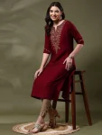 3RICH LOOK RAYON EMBROIDERY WORK ONLY KURTI FESTIVE WEAR WHOLESALE PRICE ETHNIC GARMENT (13)