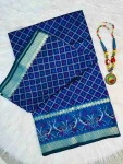 3RICH LOOK SILK PATOLA PRINT DESIGN WITH GADWAL BORDER WORK SAREE WITH UNSTITCHED BLOUSE FESTIVE WEAR WHOLESALE PRICE ETHNIC GARMENT (15)