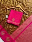 3RICH LOOK SOFT SILK ZARI WORK COPPER & SILVER FANCY BUTTI WITH SATIN BORDER WORK SAREE WITH UNSTITCHED BLOUSE FESTIVE WEAR WHOLESALE PRICE ETHNIC GARMENT (31).jpg.webp