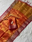 3RICH LOOK SPACE SILK ZARI BORDER WEAVING WORK SAREE WITH UNSTITCHED BLOUSE FESTIVE WEAR WHOLESALE PRICE ETHNIC GARMENT (16)