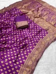 3TRENDING LICHI SILK RICH PALLU & JACQUARD WORK SAREE WITH UNSTITCHED BLOUSE DAILY WEAR WHOLESALE PRICE ETHNIC GARMENT (7)