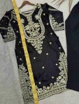 41ATTRACTIVE SILK EMBROIDERY AND SEQUENCE WORK TOP BOTTOM WITH DUPATTA FESTIVE WEAR WHOLESALE PRICE ETHNIC GARMENT (16)