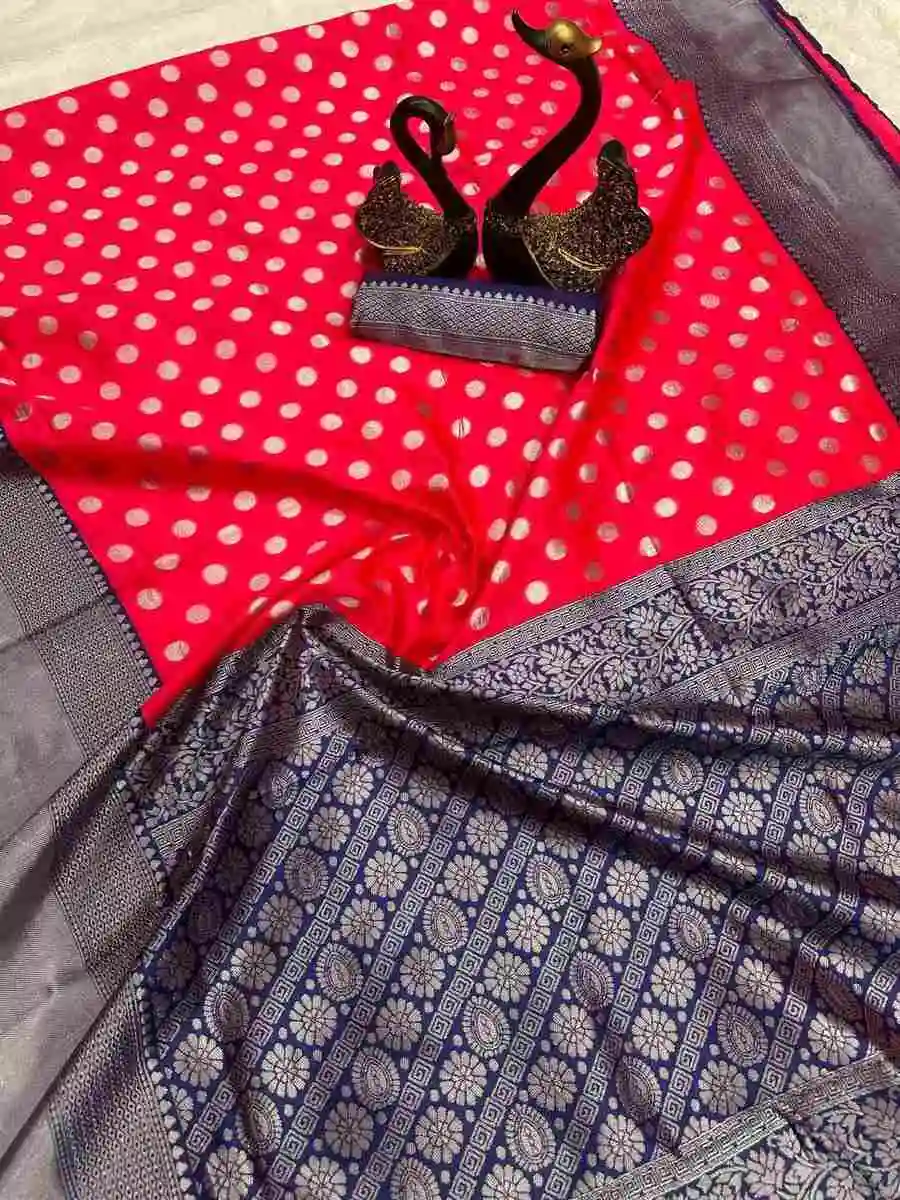 46NEW ARRIVAL LICHI SILK BANARASI WEAVING WORK SAREE WITH UNSTITCHED BLOUSE FESTIVE WEAR WHOLESALE PRICE ETHNIC GARMENT (14)