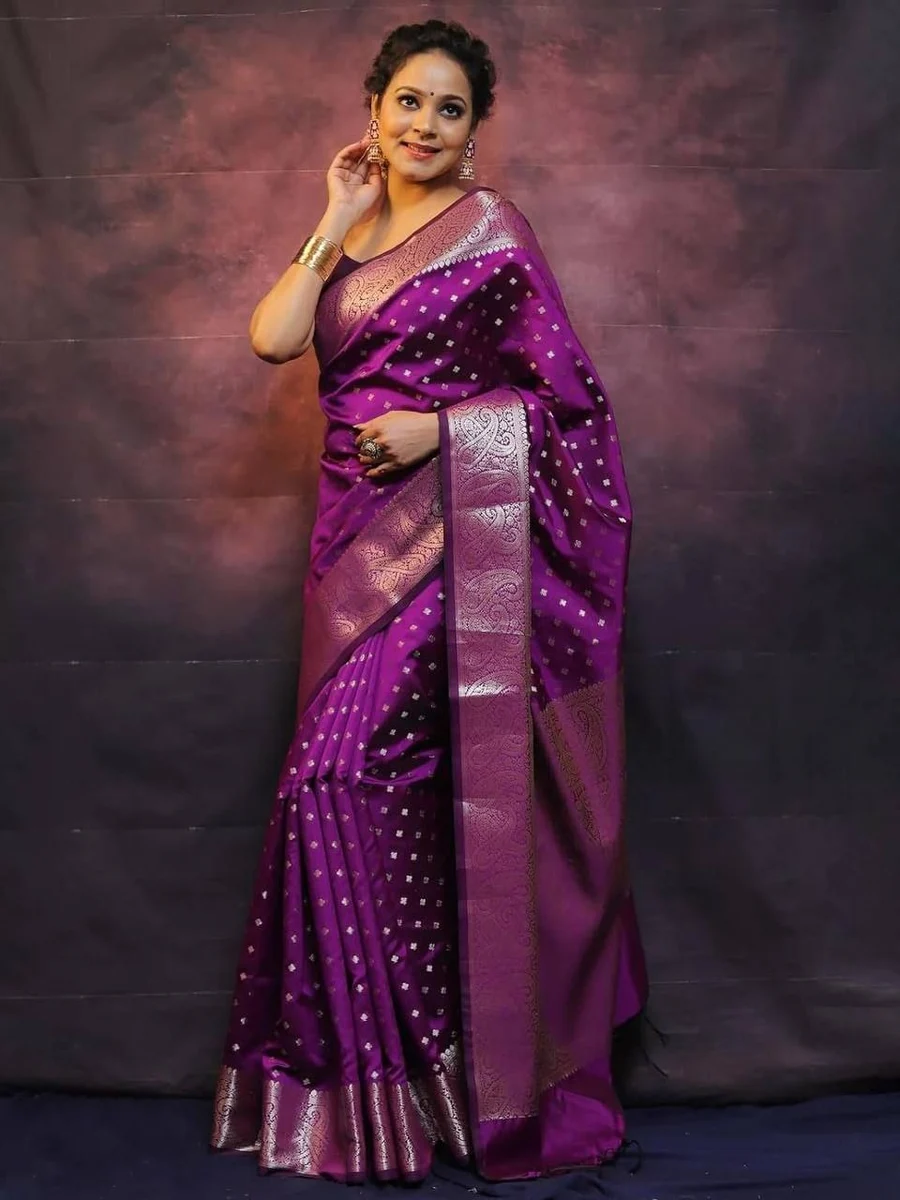 4ATTRACTIVE LICHI SILK JACQUARD WORK SAREE WITH UNSTITCHED BLOUSE FESTIVE WEAR WHOLESALE PRICE ETHNIC GARMENT (12)