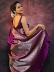 4ATTRACTIVE LICHI SILK JACQUARD WORK SAREE WITH UNSTITCHED BLOUSE FESTIVE WEAR WHOLESALE PRICE ETHNIC GARMENT (12)