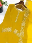 4MODERN GEORGETTE EMBROIDERY WORK TOP PALAZZO WITH DUPATTA FESTIVE WEAR WHOLESALE PRICE ETHNIC GARMENT (2)