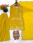 4MODERN GEORGETTE EMBROIDERY WORK TOP PALAZZO WITH DUPATTA FESTIVE WEAR WHOLESALE PRICE ETHNIC GARMENT (2)