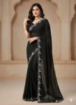 4MODERN GEORGETTE HOTFIX WORK SAREE WITH UNSTITCHED BLOUSE PARTY WEAR WHOLESALE PRICE ETHNIC GARMENT (17)