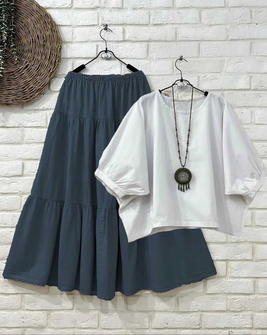 4NEW ARRIVAL RAYON PLAIN TOP WITH LAYER SKIRT DAILY WEAR WHOLESALE PRICE ETHNIC GARMENT (2)