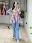 4RICH LOOK CAMBRIC COTTON TRADITIONAL FLORAL PRINTED WORK ONLY TOP DAILY WEAR WHOLESALE PRICE ETHNIC GARMENT (16)