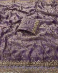 5DESIGNER SPACE SILK SEQUENCE EMBROIDERY WORK WITH CUT BORDER WORK SAREE WITH UNSTITCHED BLOUSE WEDDING WEAR WHOLESALE PRICE ETHNIC GARMENT (7)