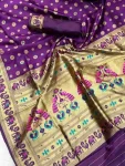5FANCY PAITHANI SILK ZARI WEAVING WORK SAREE WITH UNSTITCHED BLOUSE FESTIVE WEAR WHOLESALE PRICE ETHNIC GARMENT (16)