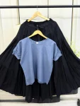 5NEW ARRIVAL RAYON PLAIN TOP WITH LAYER SKIRT DAILY WEAR WHOLESALE PRICE ETHNIC GARMENT (17)