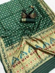 6FANCY PAITHANI SILK ZARI WEAVING WORK SAREE WITH UNSTITCHED BLOUSE FESTIVE WEAR WHOLESALE PRICE ETHNIC GARMENT (6)
