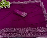 7MODERN GEORGETTE HOTFIX WORK SAREE WITH UNSTITCHED BLOUSE PARTY WEAR WHOLESALE PRICE ETHNIC GARMENT (24)