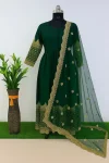 7NEW ARRIVAL GEORGETTE MULTI SEQUENCE WORK GOWN WITH DUPATTA FESTIVE WEAR WHOLESALE PRICE ETHNIC GARMENT (5)