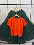 7NEW ARRIVAL RAYON PLAIN TOP WITH LAYER SKIRT DAILY WEAR WHOLESALE PRICE ETHNIC GARMENT (12)