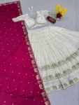 7RICH LOOK CHINON EMBROIDERY SEQUENCE WORK LEHENGA CHOLI WITH DUPATTA WEDDING WEAR WHOLESALE PRICE ETHNIC GARMENT (21)